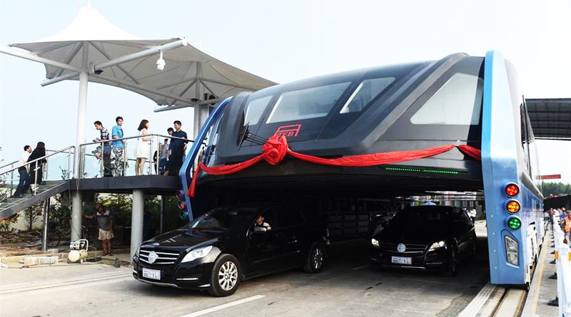 Транспорт будущего, китайский парящий автобус