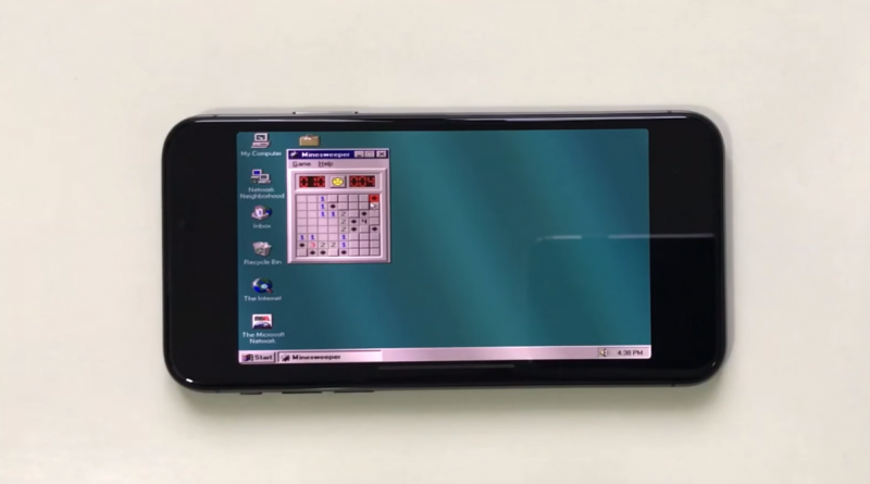 Windows 95 на iPhone X | Фото: YouTube