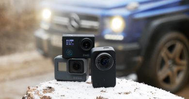 AC Robin ZED2, GoPro Hero 6, Xiaomi Yi 4K