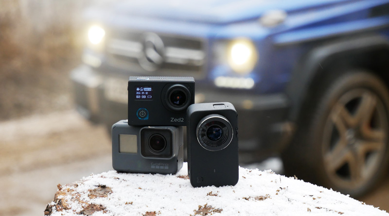 AC Robin ZED2, GoPro Hero 6, Xiaomi Yi 4K